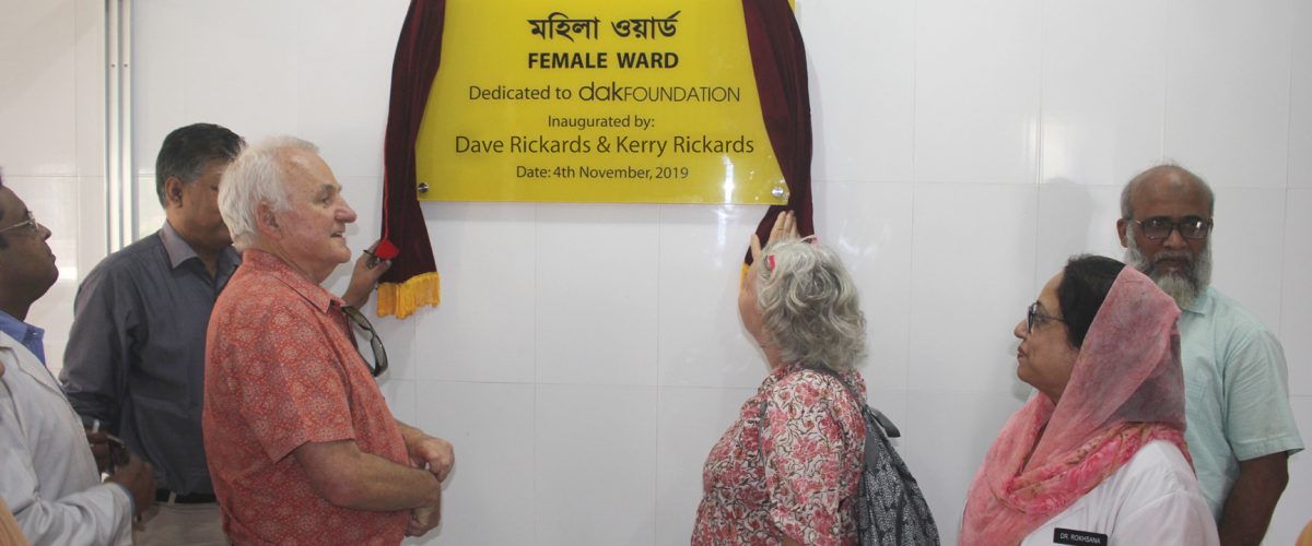 02-Inaugurated Female Ward by Dave and Kerry Rickards, founder of DAK Foundation